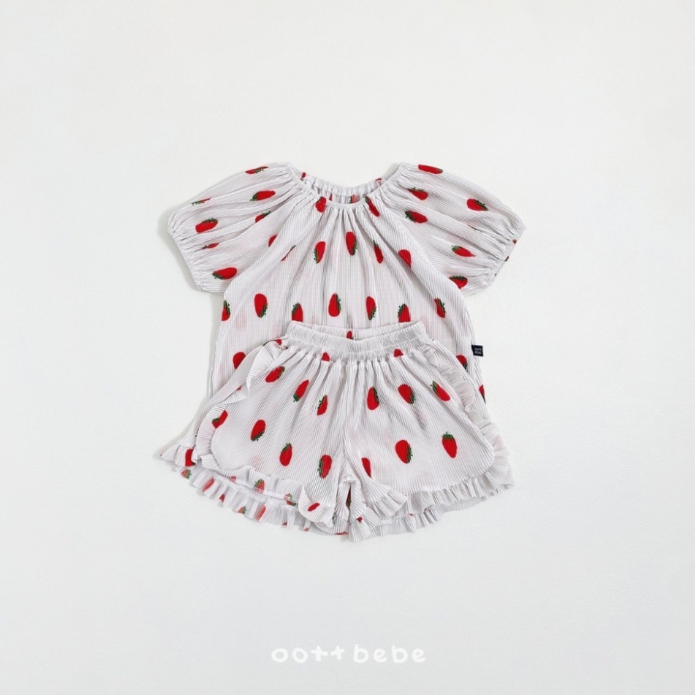 韓國🇰🇷oottbebe 甜莓百褶裙套裝-細節圖3