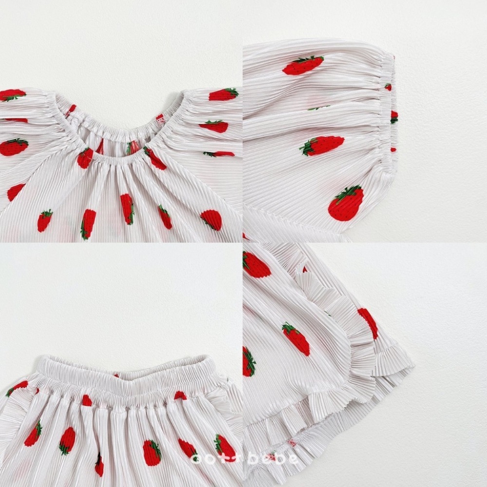 韓國🇰🇷oottbebe 甜莓百褶裙套裝-細節圖6