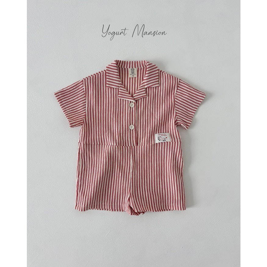 🇰🇷 yogurt Mansion  夏季新品條紋連身褲-規格圖4