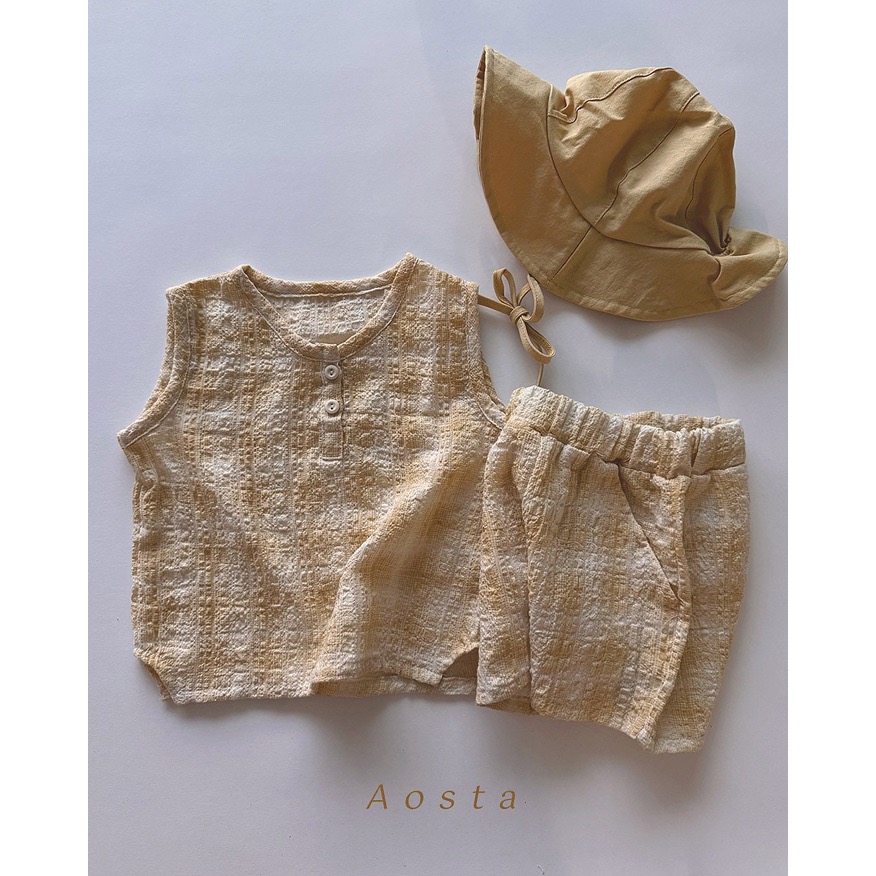 韓國🇰🇷Aosta 格紋系列 （無袖背心）-細節圖8