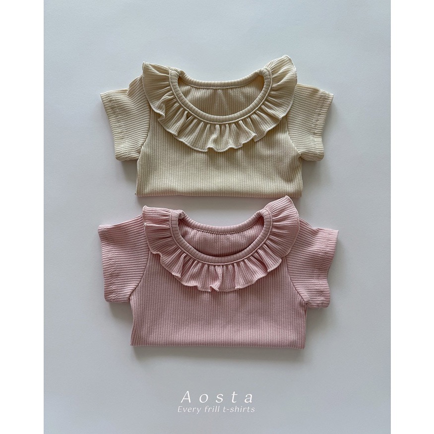 韓國🇰🇷Aosta  花邊領T恤-細節圖5