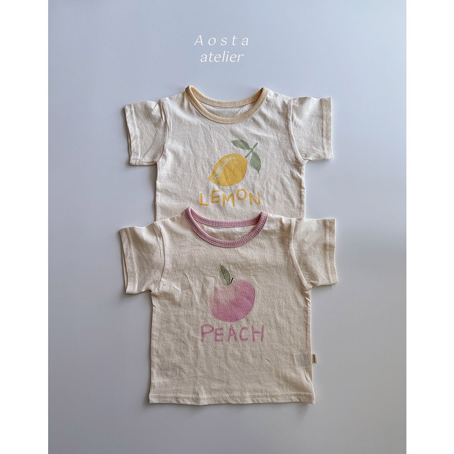 韓國🇰🇷 Aosta 檸檬蜜桃T恤-細節圖2
