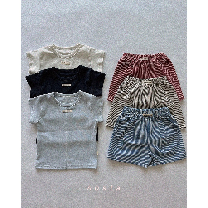 韓國🇰🇷Aosta 直條紋休閒短褲-細節圖5