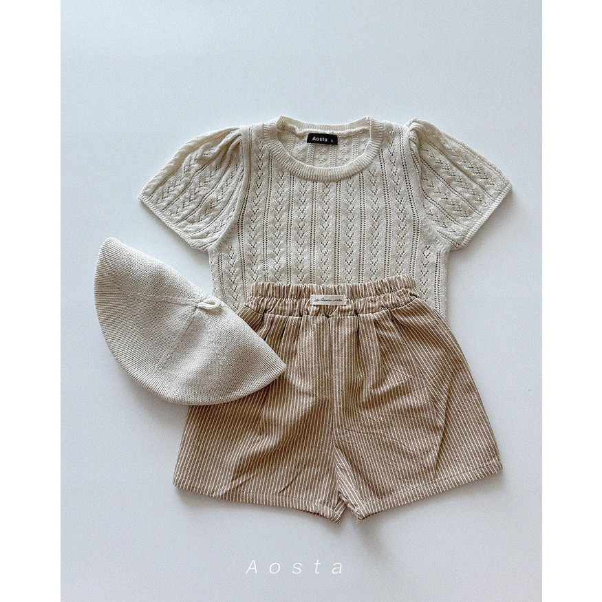 韓國🇰🇷Aosta 直條紋休閒短褲-細節圖6