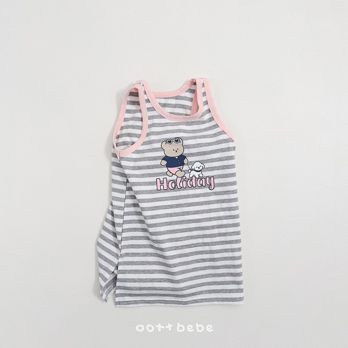 韓國🇰🇷OOTTBeBe 條紋連身裙-規格圖4
