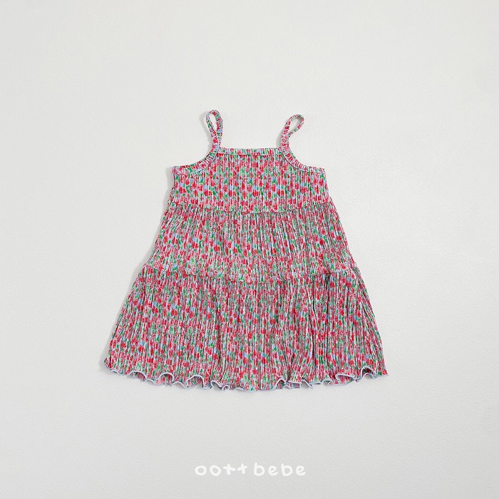 韓國🇰🇷童裝 OOTT BeBe 皺褶細肩連身裙-規格圖5