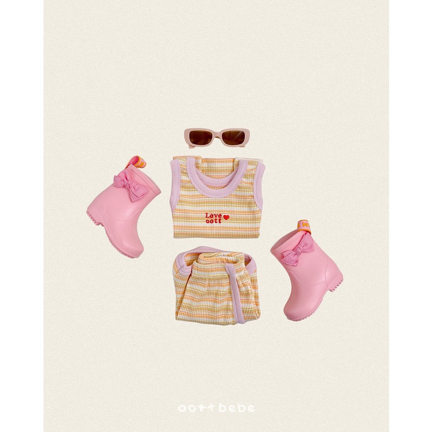 韓國🇰🇷OOTTBeBe 條紋背心套裝-細節圖3