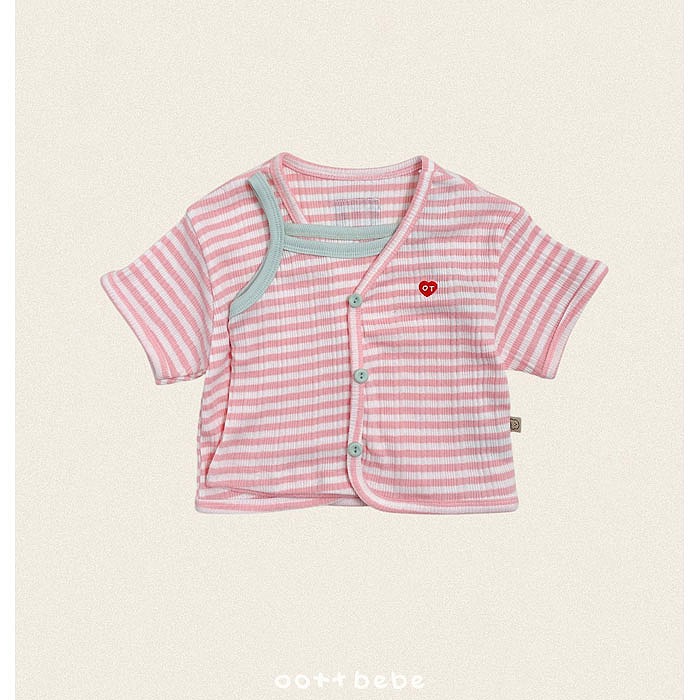 韓國🇰🇷OOTTBeBe 開衫外套+細肩背心兩件組-規格圖8