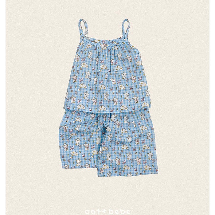 韓國🇰🇷 OOTTBeBe 滿版圖案細肩上下套裝-規格圖6