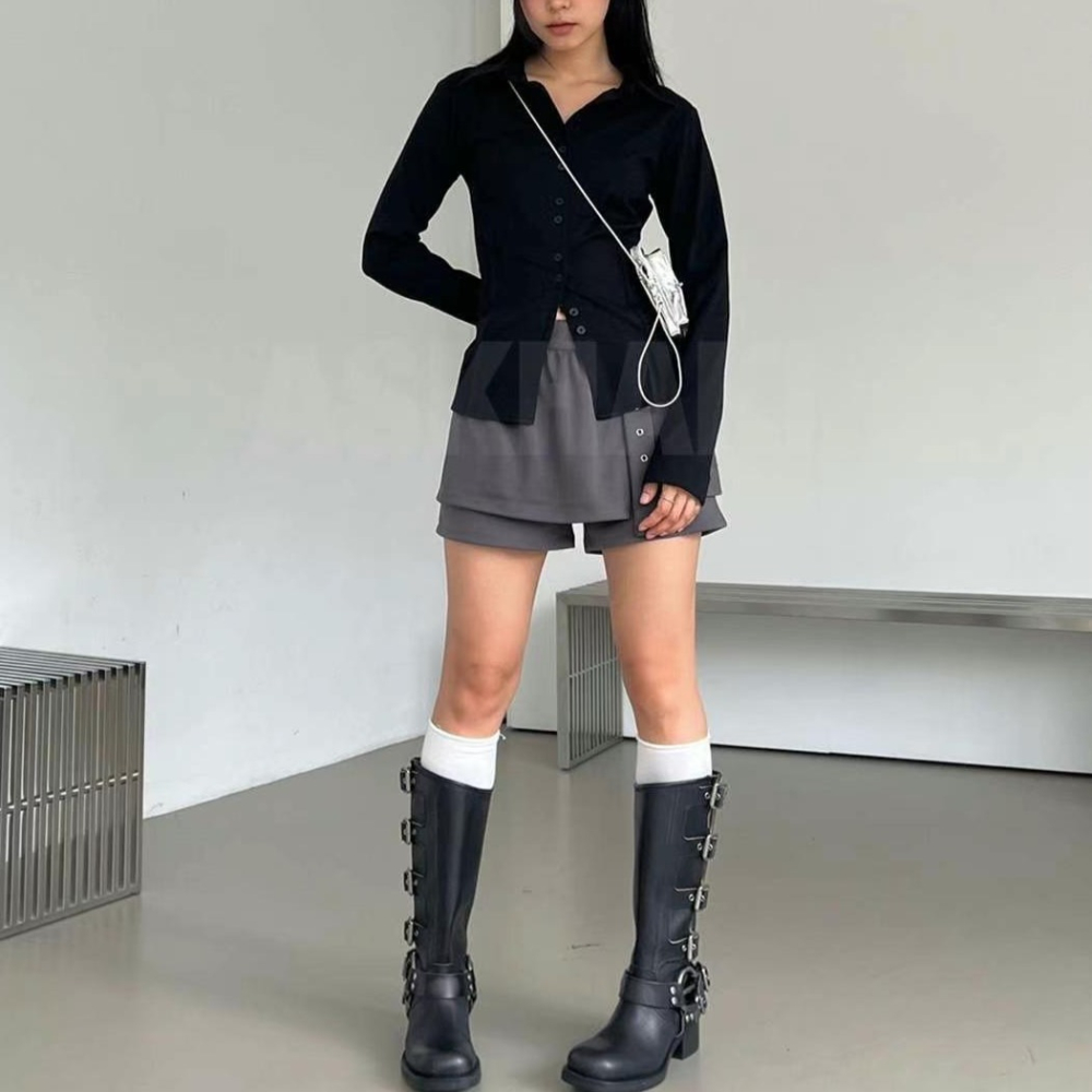 【正韓服飾】日常款棉質修身襯衫-細節圖3
