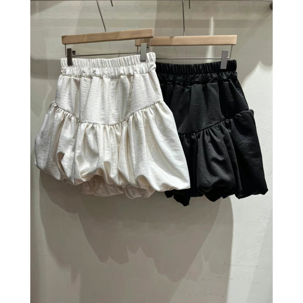 【正韓服飾】百搭打褶泡泡裙-細節圖2