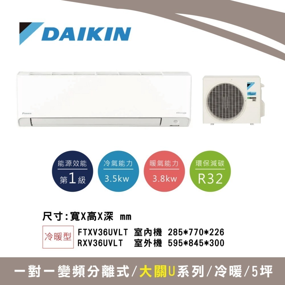 大金【大關U】FTXV36UVLT/RXV36UVLT-細節圖2