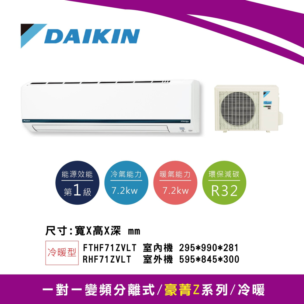 大金【豪菁Z】FTHF71ZVLT /RHF71ZVLT-細節圖2