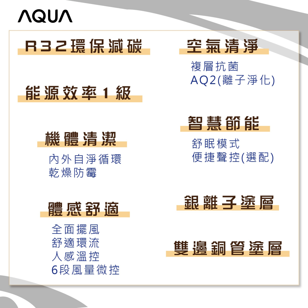 冷暖 壁掛式HJ初系列 AQG-HJ50AT / AQA-HJ50AT-細節圖3