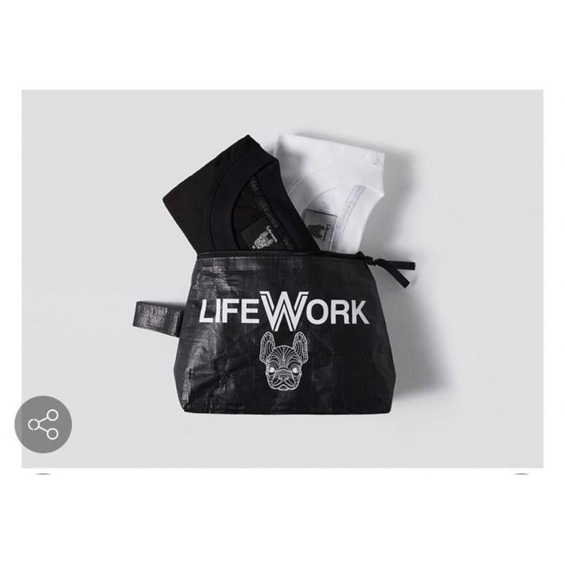 韓國 LIFEWORK 法鬥 黑白兩件組 短tee-細節圖4