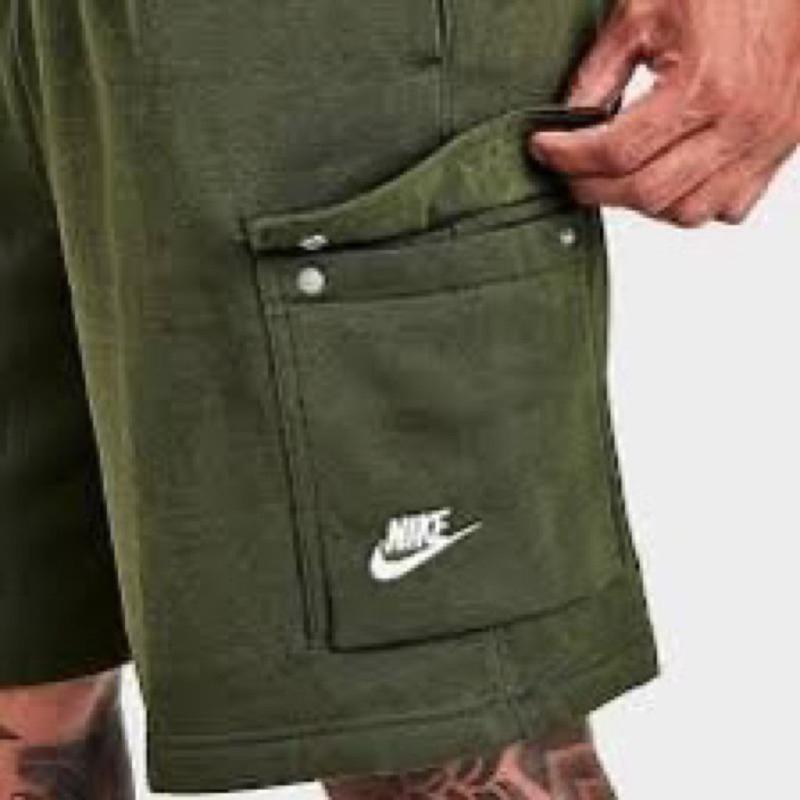 NIKE CARGO 內裏微刷毛 口袋 工裝 棉褲 短褲-細節圖4