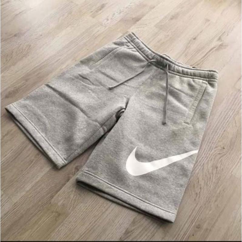 《現貨商品》NIKE 黑底白大勾 厚磅棉褲 短褲-細節圖5