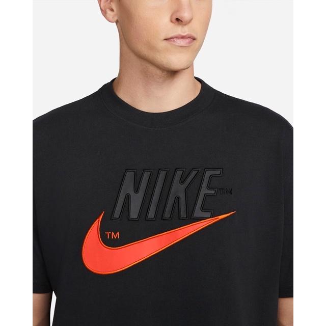 《現貨商品》NIKE 貼布 橘色大勾 厚磅 落肩 短tee-細節圖8