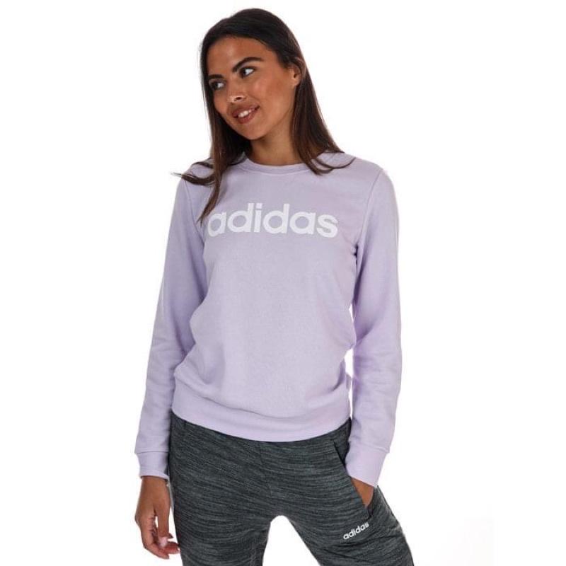 《現貨商品》Adidas 基本款 女款 大學tee 粉紫-細節圖2