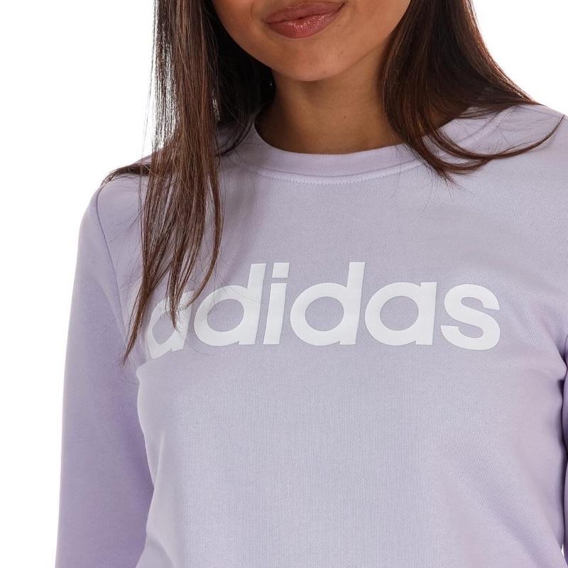 《現貨商品》Adidas 基本款 女款 大學tee 粉紫-細節圖3