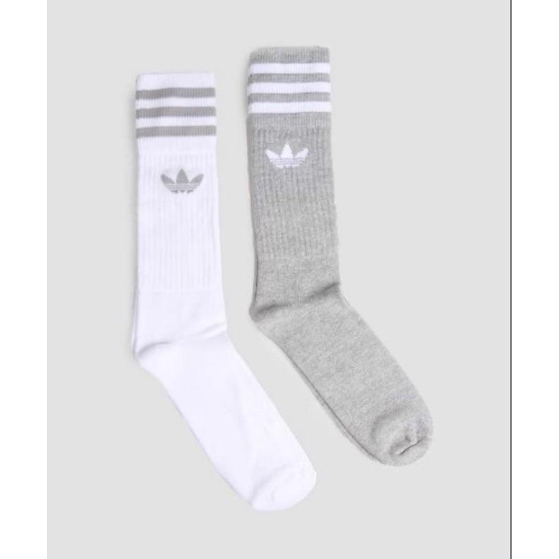 《現貨實拍》adidas originals 愛迪達三葉草 三線長筒襪 女款 一組2雙-細節圖9