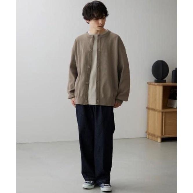 《預購商品》MONO-MART 日本限定 質感 圓領寬鬆 開襟衫 針織外套-細節圖3