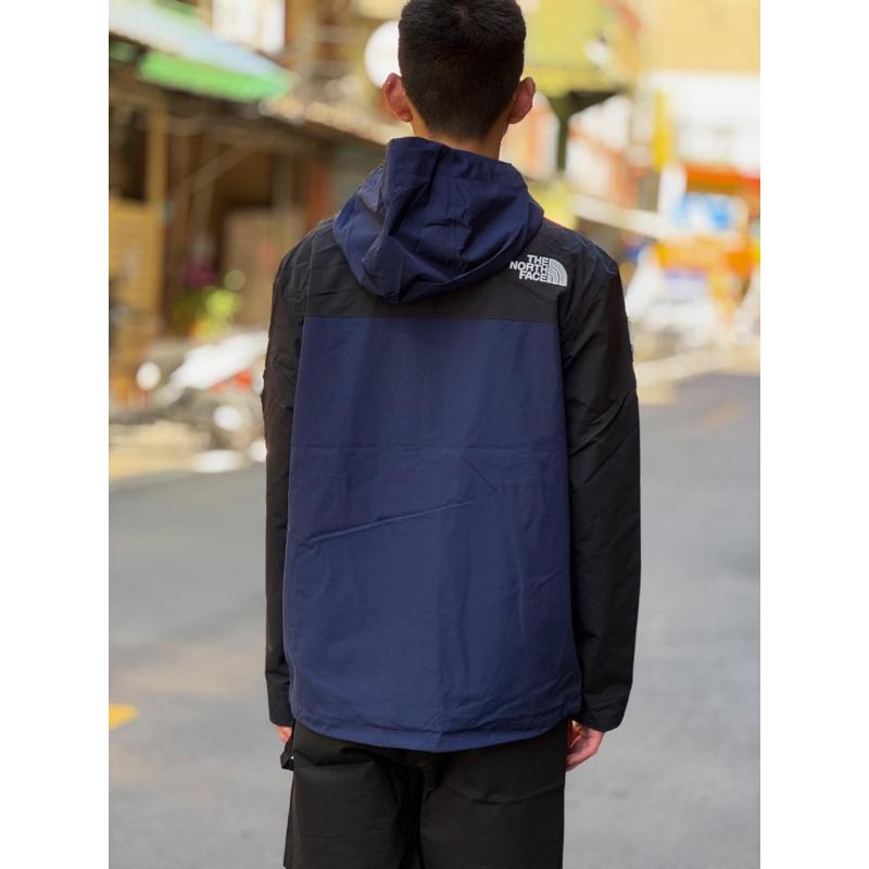 韓線 白標 北臉 TNF The north face 防水 拼色 風衣外套-細節圖2