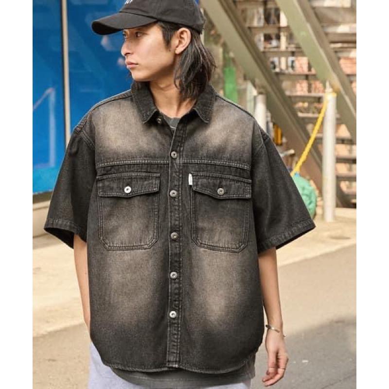 日本限定 MONO-MART retock＇s 復古套染寬鬆牛仔外套 襯衫-細節圖5