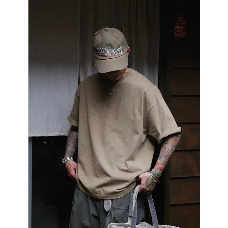Unbent Double layered collar washed tshirt 復古水洗 短t-細節圖6