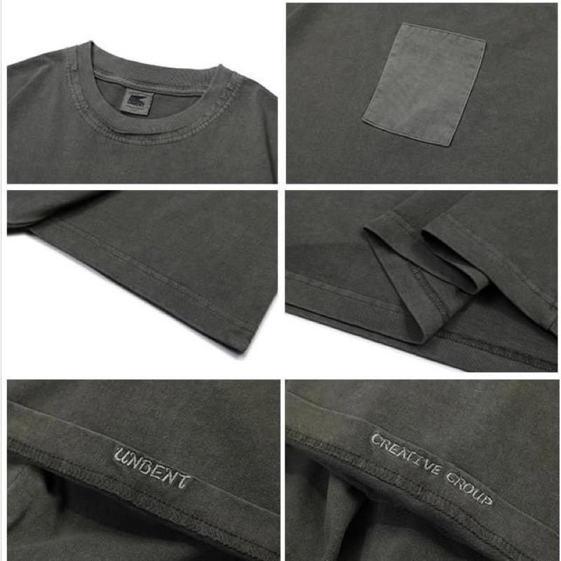 Unbent Double layered collar washed tshirt 復古水洗 短t-細節圖8