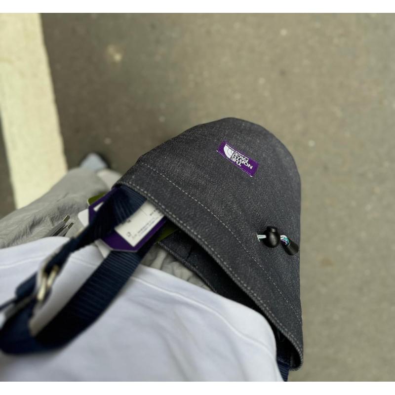 日本TNF 北臉 The north face 紫標 牛仔丹寧 小包-細節圖2