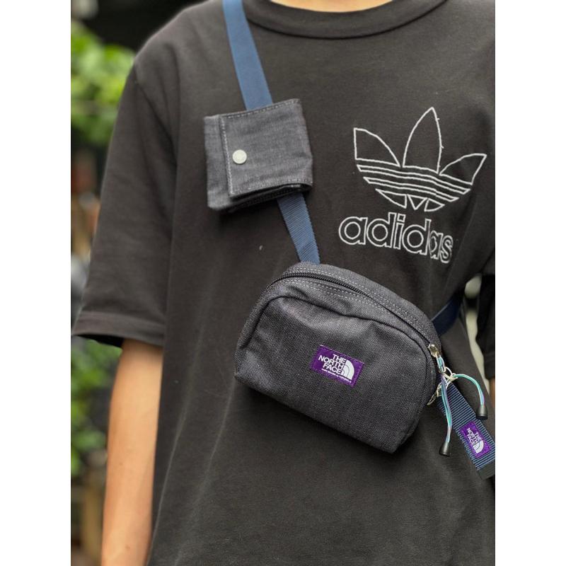 日本TNF 北臉 The north face 紫標 牛仔丹寧 小包-細節圖5