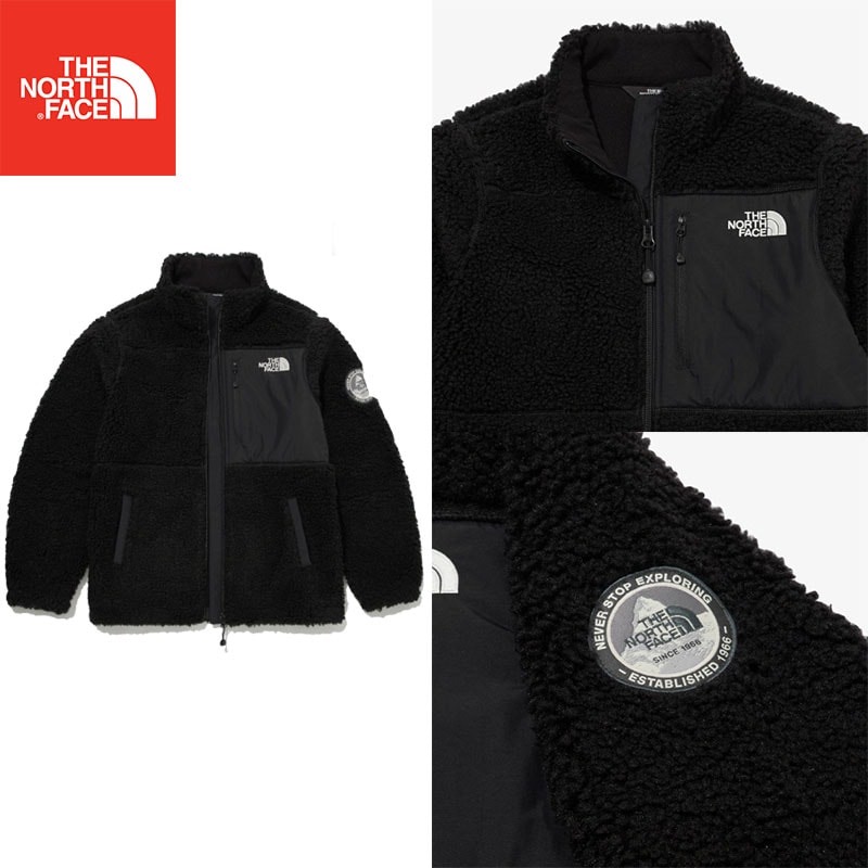 韓線The north face play green fleece 羊毛絨外套 大童-細節圖2
