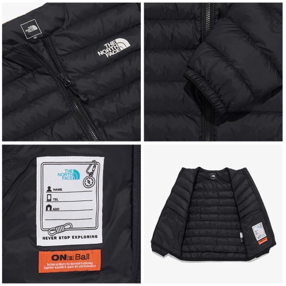 韓國 The north face On Ball Cardigan 開領保暖外套 大童款-細節圖3