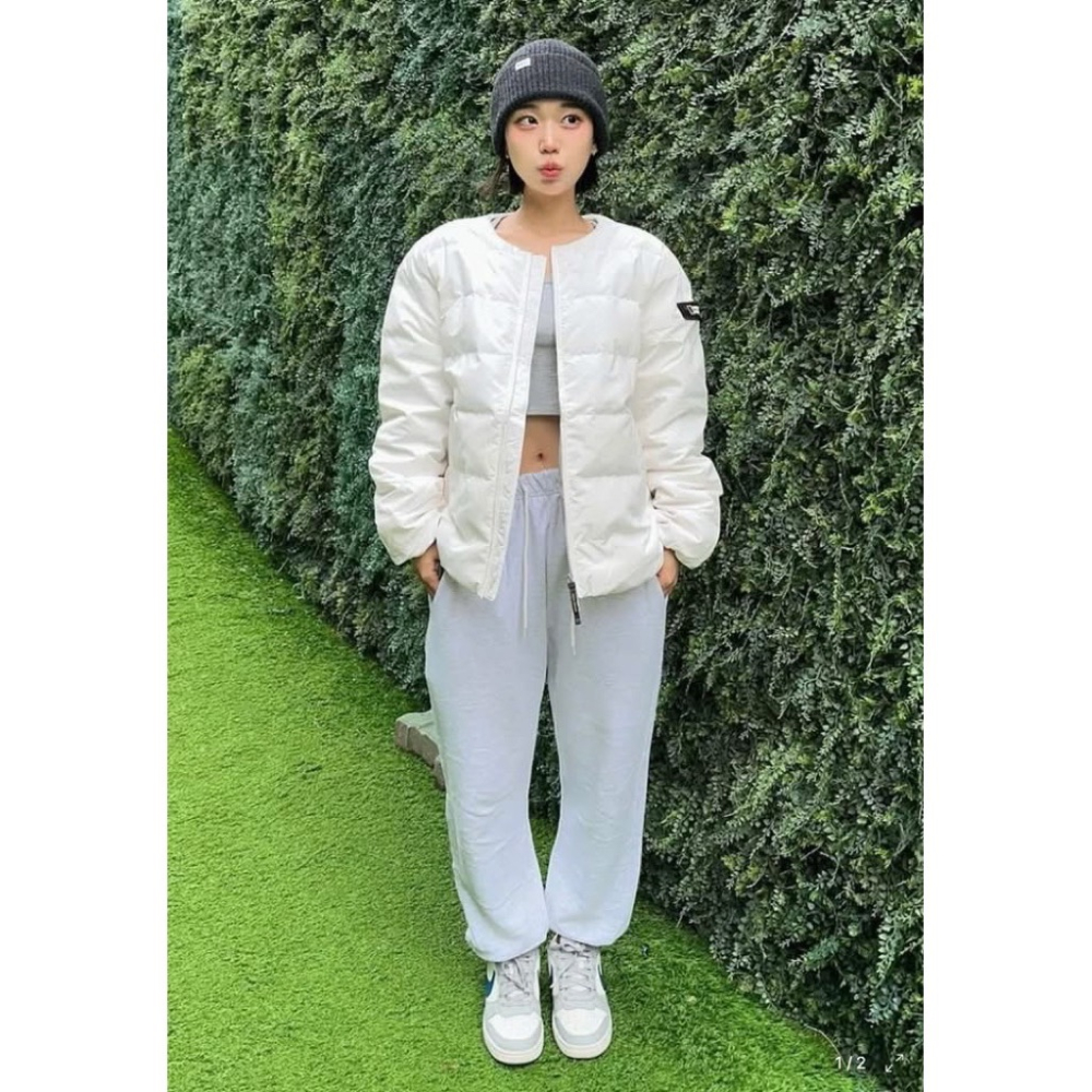 國家地理 NATIONAL GEOGRAPHIC U領鵝羽絨外套 米黃色-細節圖3