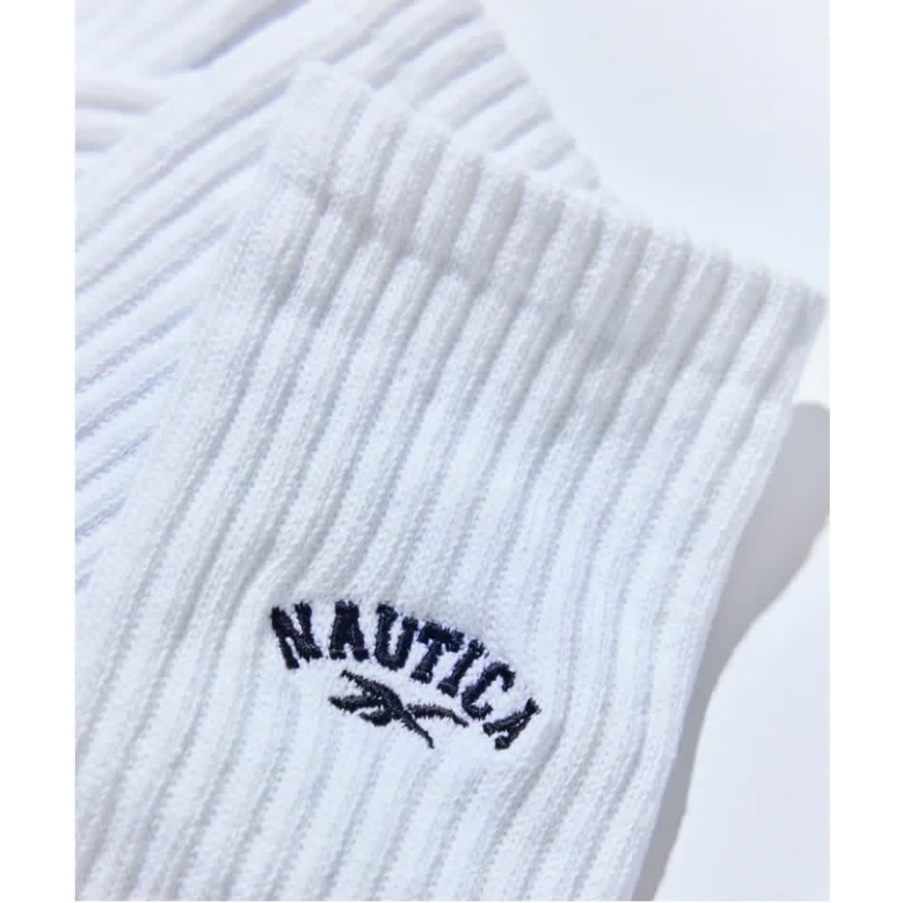 2025AW REEBOK X NAUTICA 刺繡羅紋白襪-細節圖2
