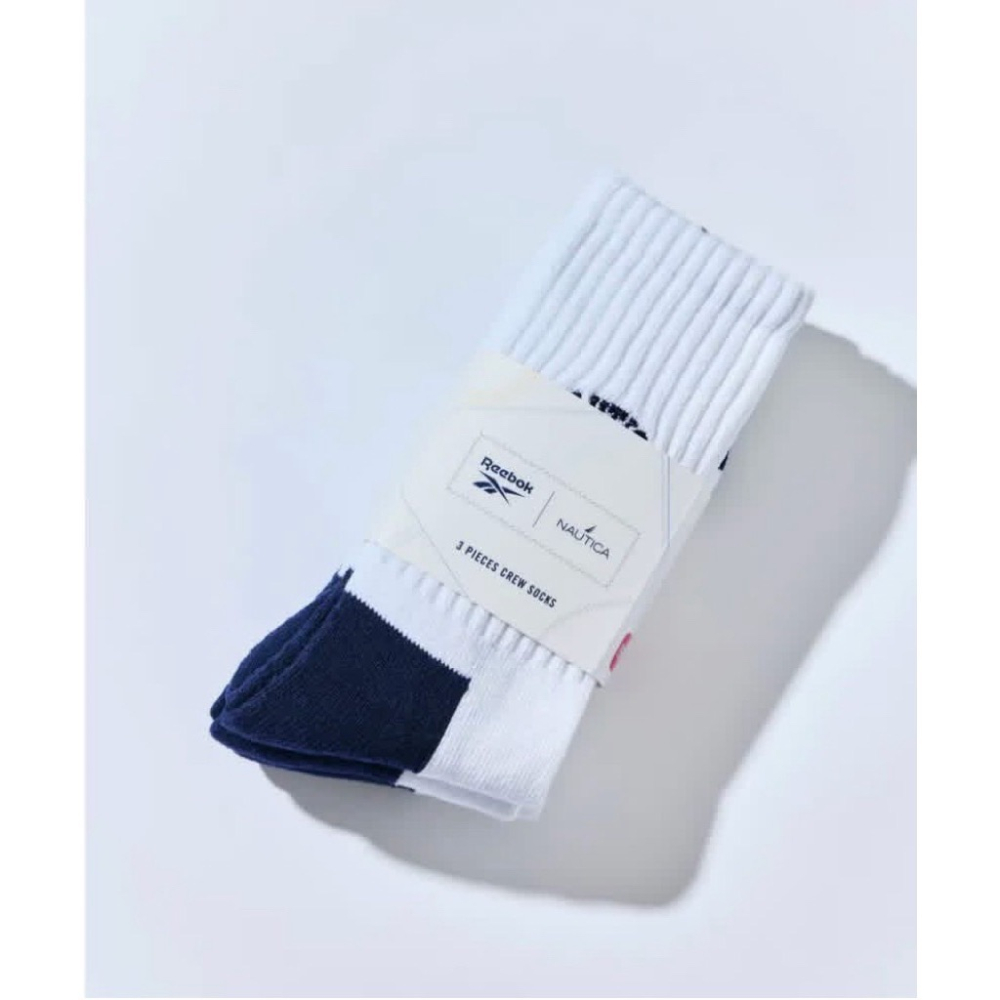 2025AW REEBOK X NAUTICA 刺繡羅紋白襪-細節圖3