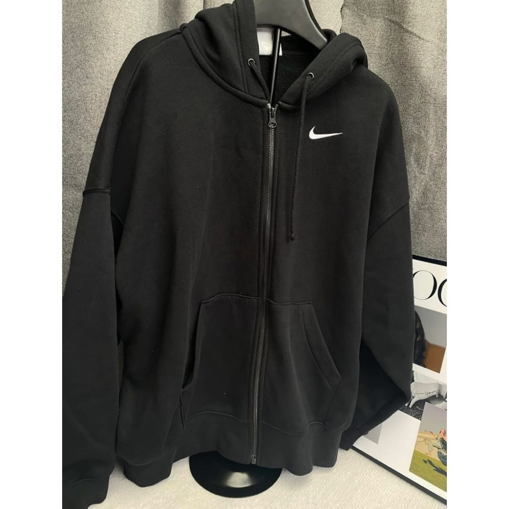 Nike Swoosh 刺繡勾 內刷毛 連帽外套-細節圖4