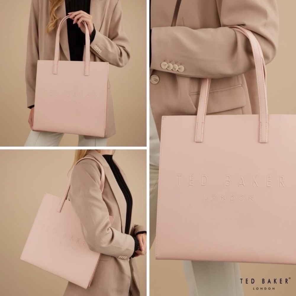 英國 TED BAKER 簡約壓印 托特包-細節圖4