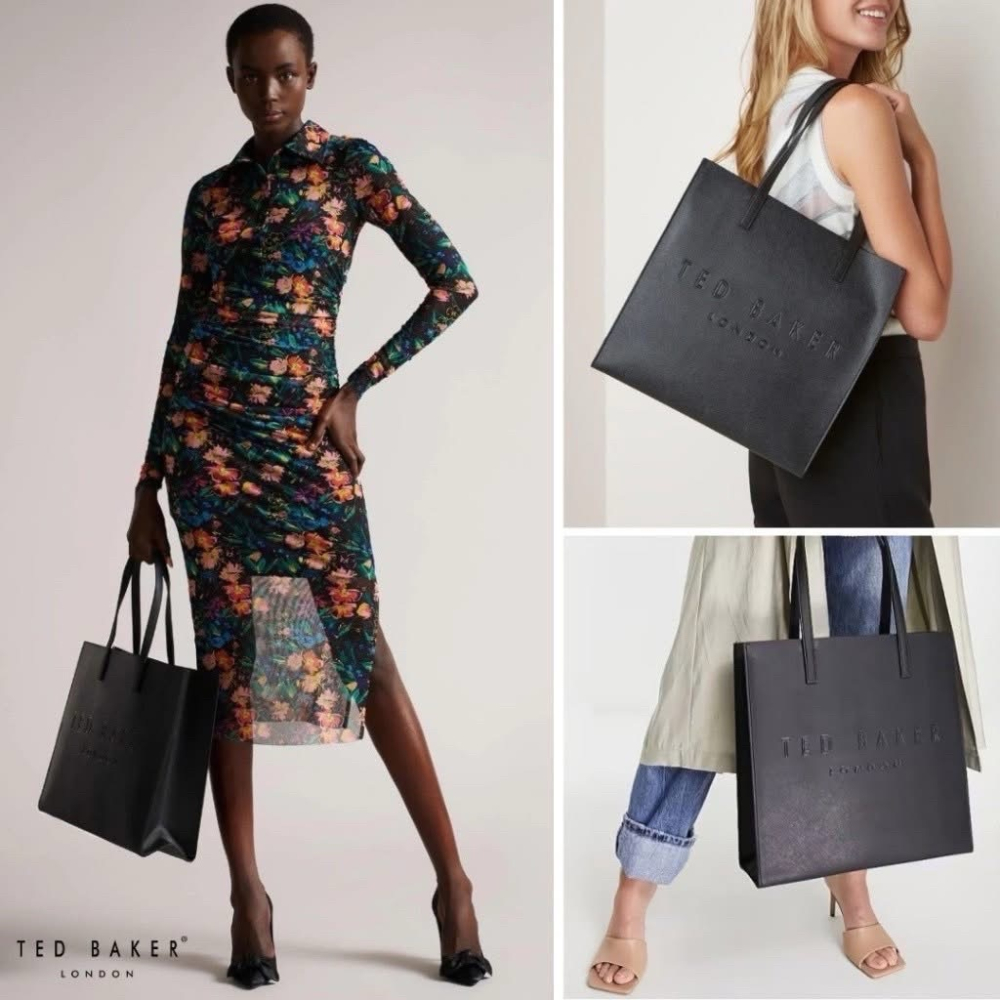 英國 TED BAKER 簡約壓印 托特包-細節圖5