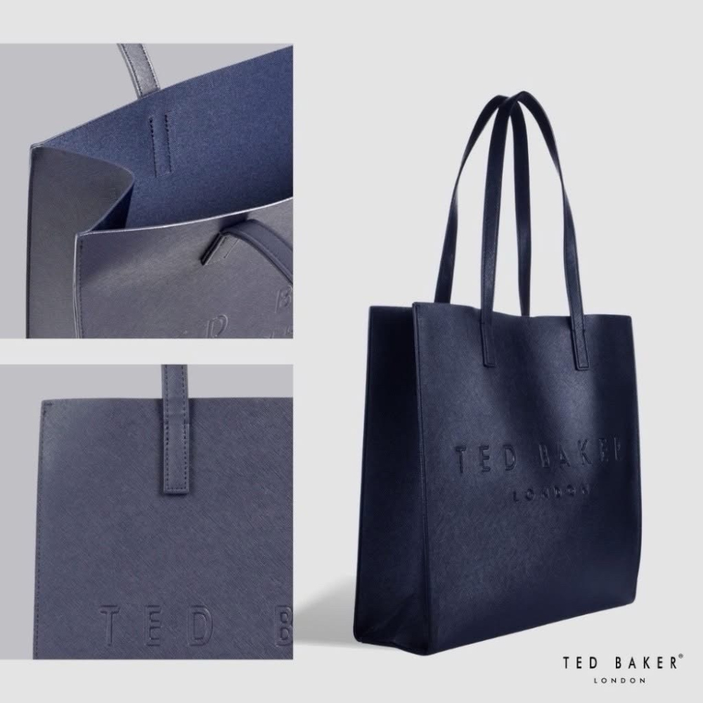 英國 TED BAKER 簡約壓印 托特包-細節圖7