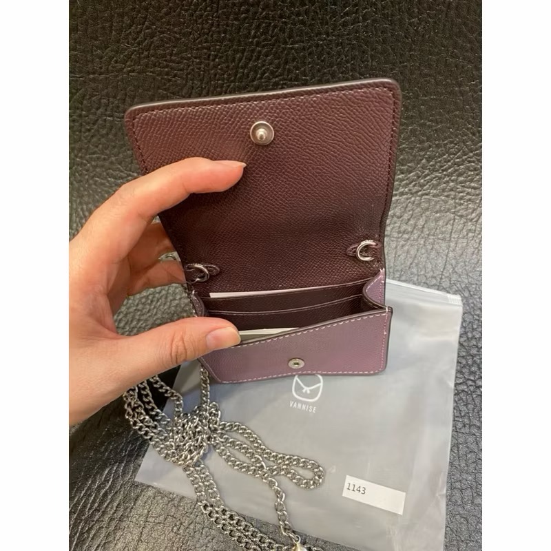 Coach防刮掀蓋式小廢包-紫色（全新）-細節圖3