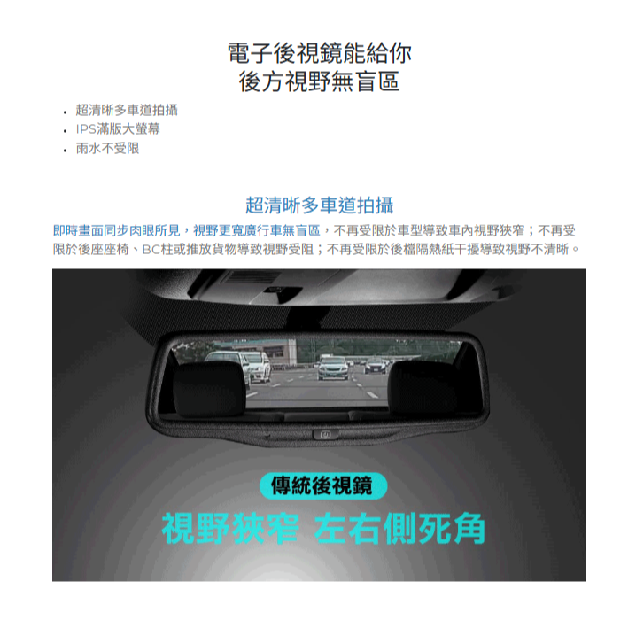 【DOD行車記錄器 贈64G記憶卡】DOD UX1 旗艦機4K+2K 流媒體全屏電子後視鏡 前後鏡頭行車紀錄器 SONY-細節圖9