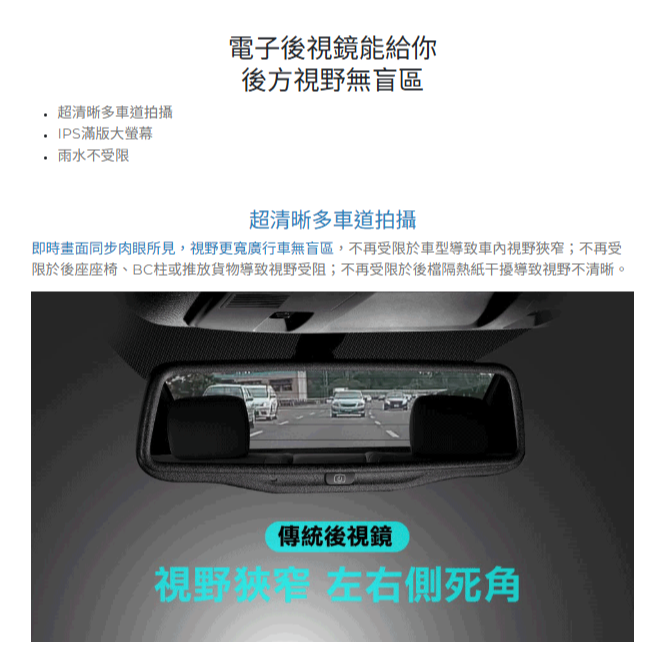 【DOD行車記錄器 贈64G記憶卡】DOD pro max-7  新世代旗艦 真4K+2K 流媒體全屏電子後視鏡 前後鏡-細節圖4