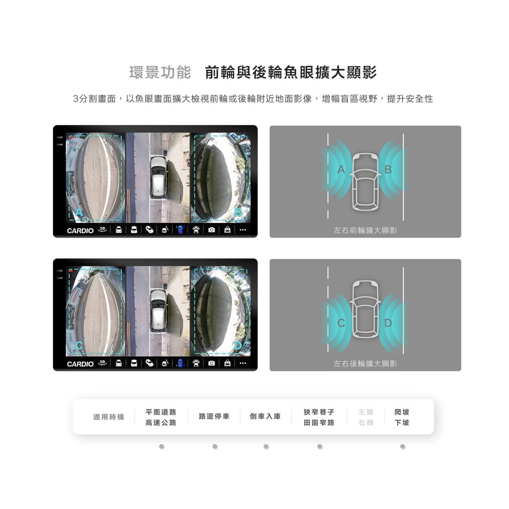 【CARDIO安卓機】CNW 9.5/10.36吋 2K卓越航家款 八核心 CPU 4+64含360環景含裝面板框另計-細節圖10