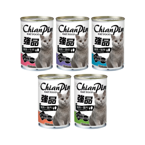 強品 ChianPin 貓罐 400g 吻仔魚 鮭魚 雞肉 蟹肉 牛肉 貓罐頭 貓罐頭
