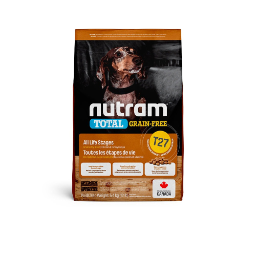 Nutram紐頓 無穀全能T27挑嘴犬小顆粒5.4kg 火雞+雞肉 狗飼料 犬飼料