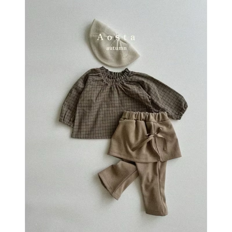 Aosta格紋上衣-細節圖2