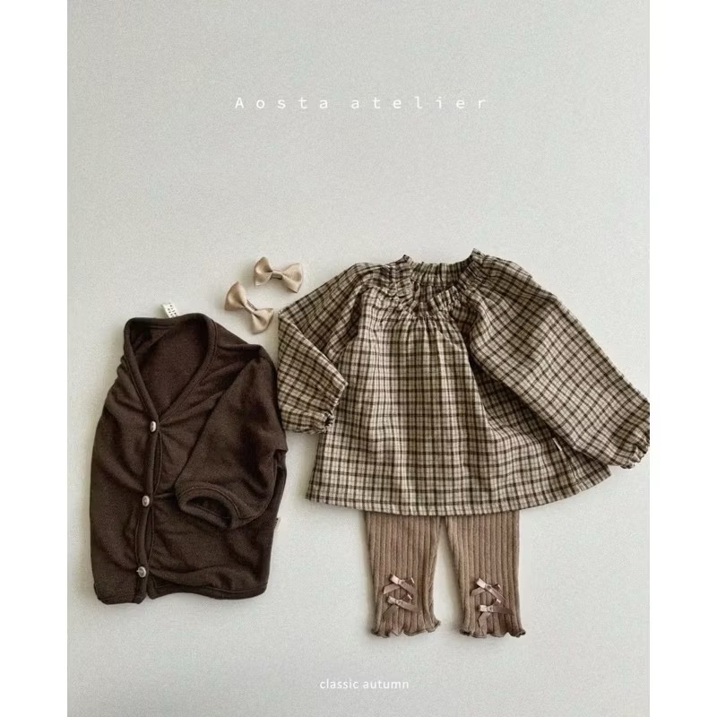 Aosta格紋上衣-細節圖5