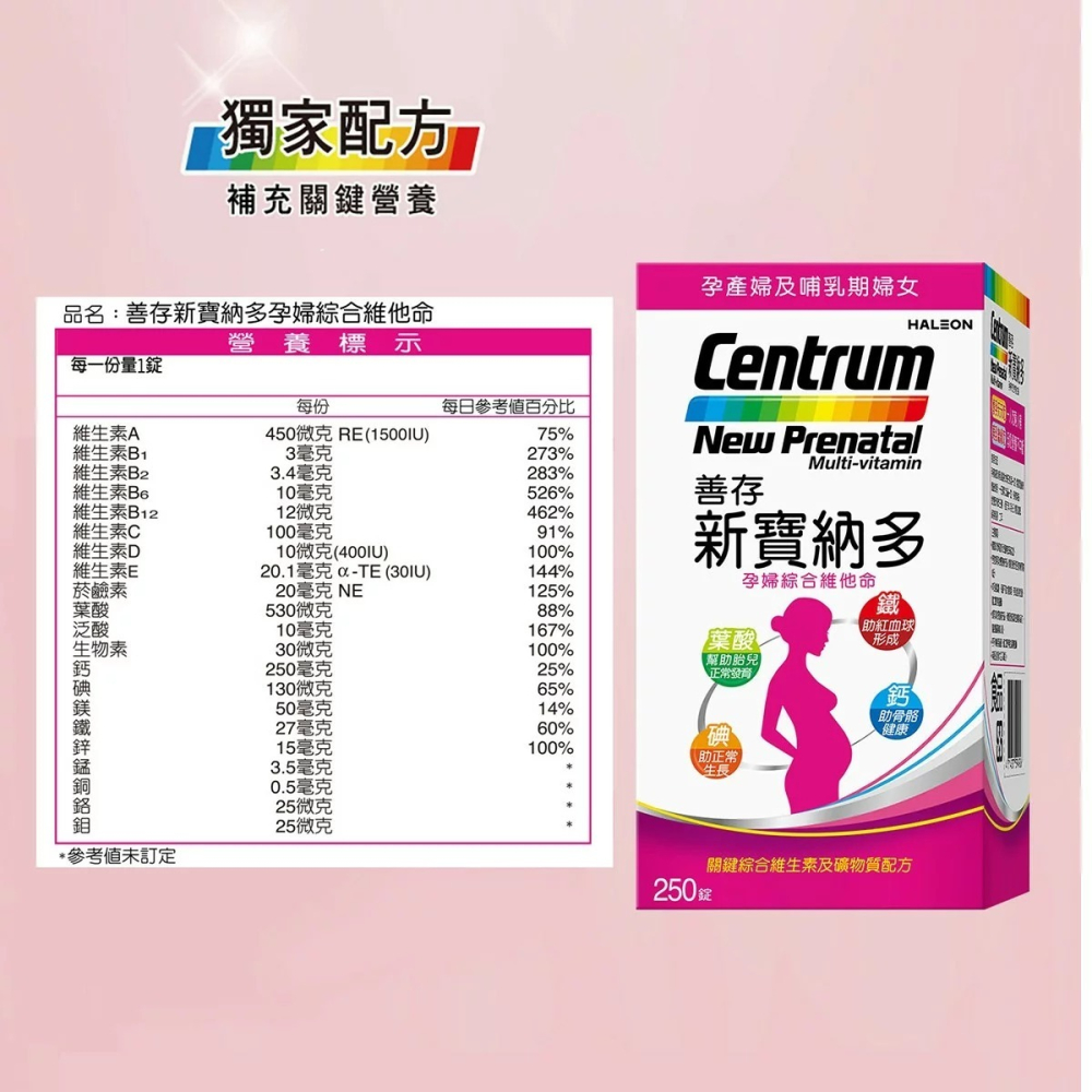 #225520 善存 新寶納多 孕婦綜合維他命錠狀食品 250錠-細節圖2